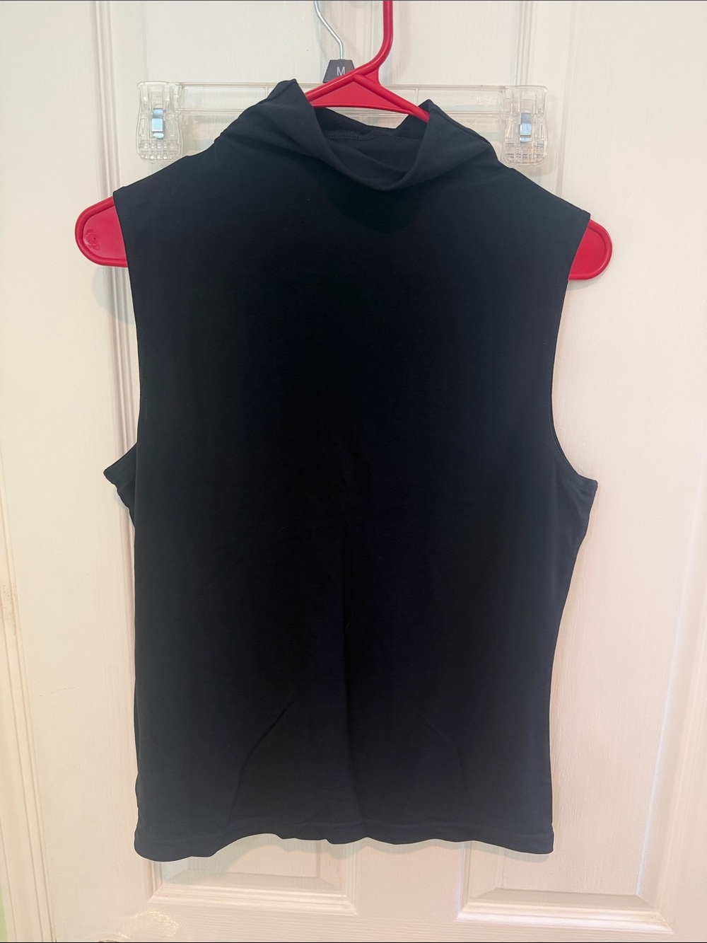 Vintage INC Women's Black Sleeveless Mock Neck Tank Top